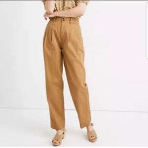 Madewell Pleat Tapered Wide Leg Pant